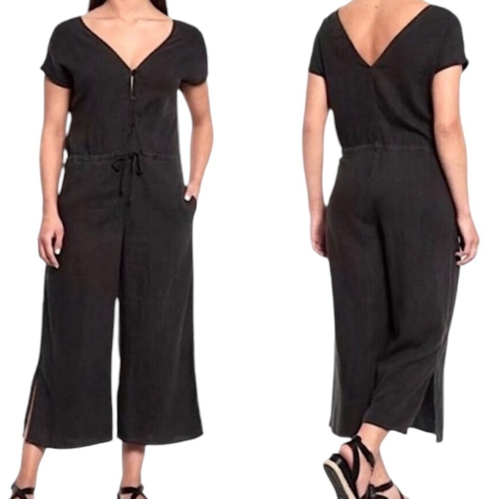 Cloth & Stone Tencel Crop Wide Leg Jumpsuit
